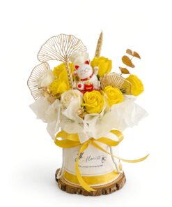 Lucky Cat Maneki Neko Soap Flower Opening Box