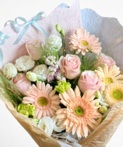 Fresh Pastel Mixed Bouquet | Rose & Gerbera Flower - Image 2