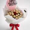Ferrero Chocolate Bouquet with Rose & Balloon