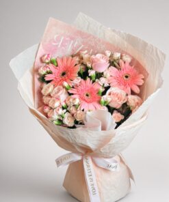 Fresh Pastel Mixed Bouquet | Pink Roses, Gerberas & Spray Roses