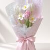 Fresh Pink & White Tulip Bouquet | 3 stalks Tulip Bouquet