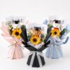 Soap Flower Graduation Bouquet with LED Lights & Teddy Bear