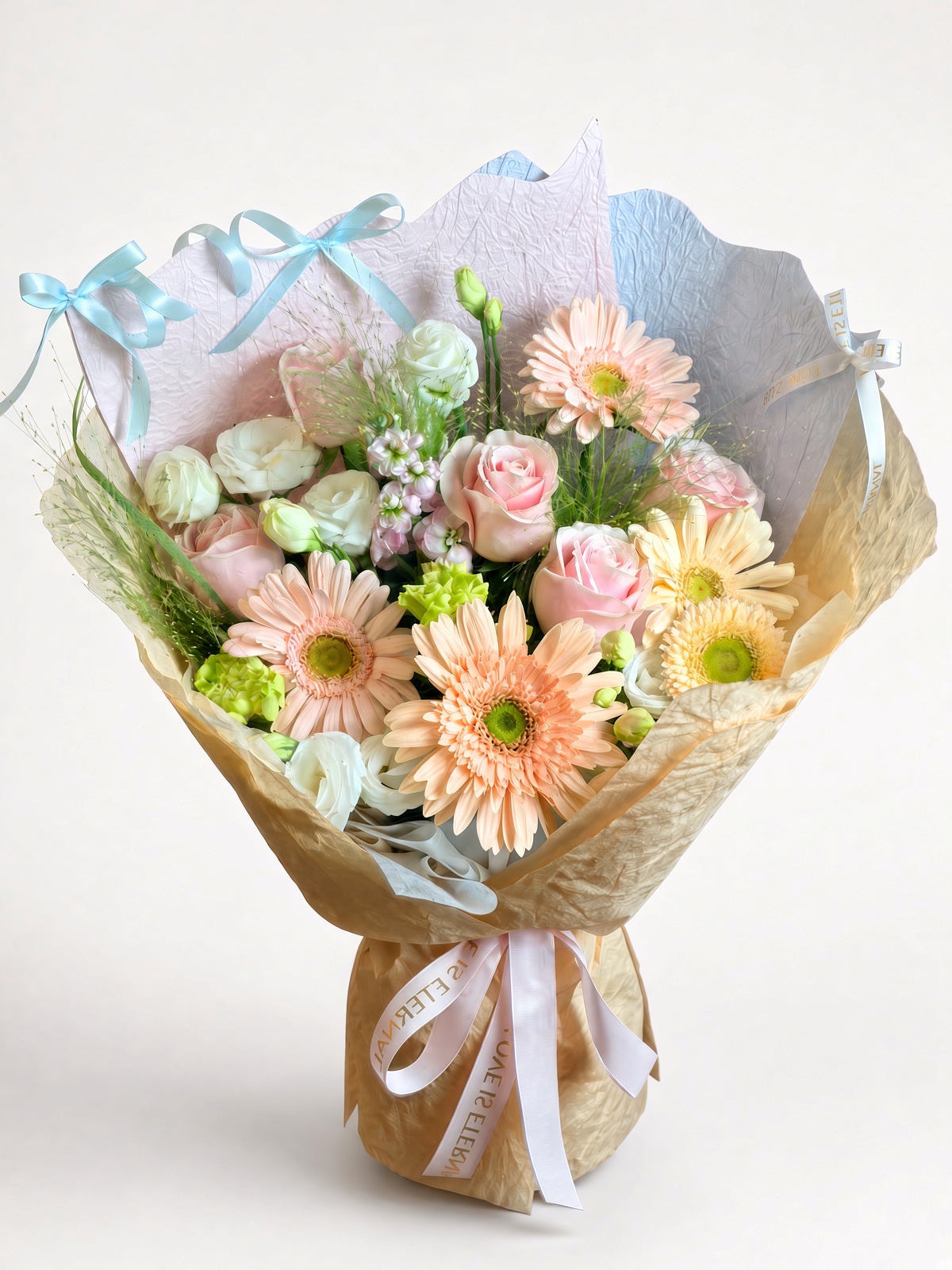Fresh Pastel Mixed Bouquet | Rose & Gerbera Flower