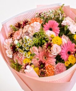 Thumbelina Pastel Bouquet Mixed Flowers - Image 2
