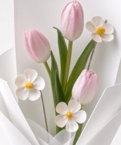 Fresh Pink Tulip Bouquet | Soft Pastel Flowers - Image 2