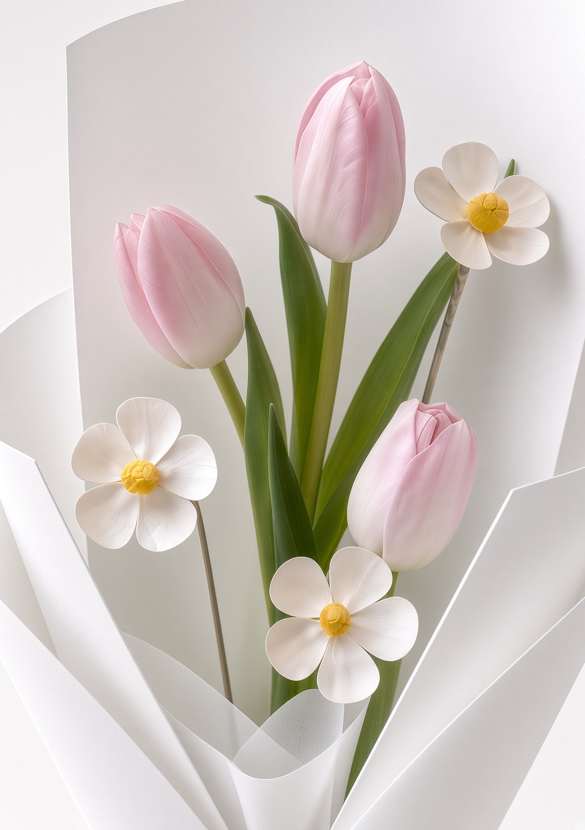 Fresh Pink Tulip Bouquet | Soft Pastel Flowers - Image 2